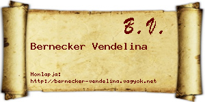Bernecker Vendelina névjegykártya